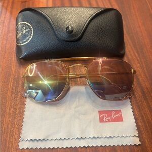Ray-Ban Gold Frame Sunglasses